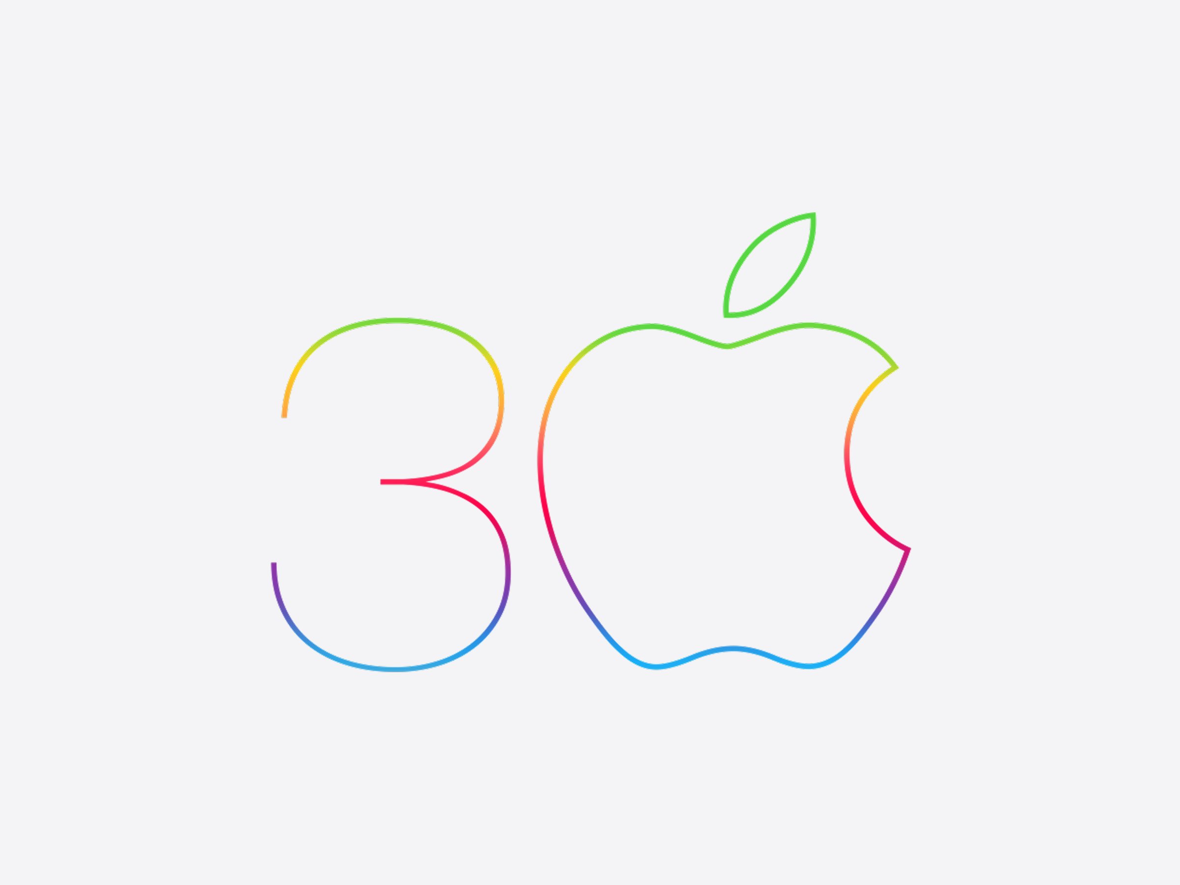 The 30 Years of Mac anniversary mark